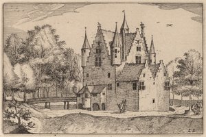 Un castillo de Claes Jansz Visscher after Johannes van Doetechum, the Elder after Lucas