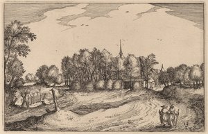 Un convento de Claes Jansz Visscher after Johannes van Doetechum, the Elder after Lucas