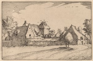 Granja amurallada de Claes Jansz Visscher after Johannes van Doetechum, the Elder after Lucas