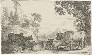 paisaje con ganado de Claes Moeyaert