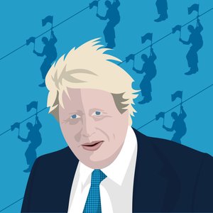 Boris Johnson y la tirolesa