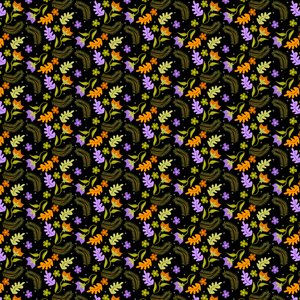 Patrón de hojas nocturnas de Claire Huntley
