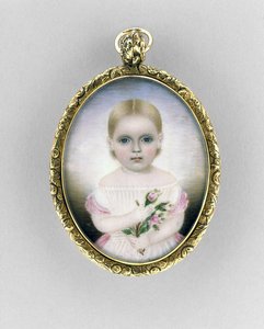 Retrato de una niña, c.1840 de Clarissa Peters Russell