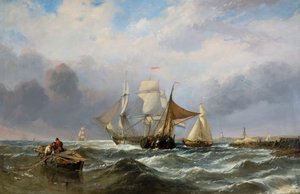 Embarcaciones frente a la costa holandesa, 1829-1860 de Clarkson Stanfield
