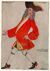 La ópera del mendigo, Capitán Macheath (litografía a color)