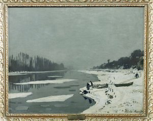 Glacons sobre el Sena en Bougival ... de Claude (follower of) Monet