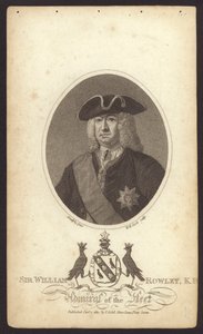 Sir William Rowley, almirante británico (grabado) de Claude Arnulphy