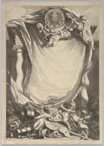 Marco para una placa de dedicación de Claude Augustin Duflos