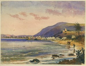 Haifa con la cresta del Carmelo detrás de Claude Conder