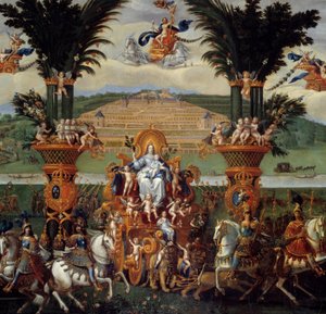 Los cuatro elementos. La Tierra (Detalle central) de Claude Deruet