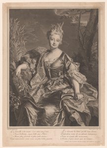 Retrato de Marguerite Henriette de La Briffe Le Bret como Ceres de Claude Drevet