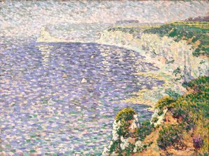 Vista de los acantilados de Etretat (óleo sobre lienzo)
