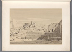 Gezicht op Atenas Atenas (título sobre objeto) Vistas de los sitios más famosos de la antigua Grecia (...) (título de la serie) de Claude Félix Théodore Caruelle d