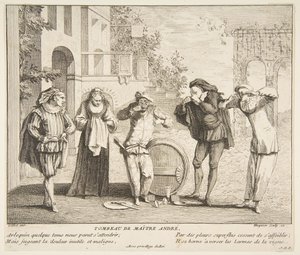 La muerte de Maitre Andre de Claude Gillot, Jacques Gabriel Huquier