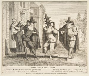 La Muerte de Maitre Andre. s.f. de Claude Gillot, Jacques Gabriel Huquier