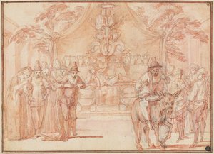 Escena de "La tumba del maestro André" de Claude Gillot