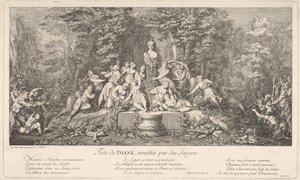 El festival de Diana, interrumpido por sátiros, ca. 1786