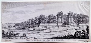 Vista y perspectiva del Cours de la Reine Mere de Claude Goyrand
