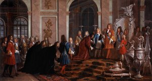 Reparación hecha al Rey Luis XIV por el Dogo de Génova, siglo XVII de Claude Guy Halle