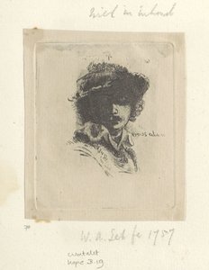 Zelfportret pone a Saskia: alleen Rembrandt Colección de ochenta y cinco grabados originales (título de la serie) de Claude Henri Watelet
