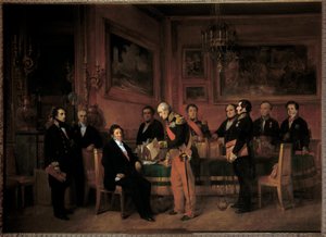 Consejo de Ministros en el Palacio de las Tullerías, el mariscal Soult presenta a Luis Felipe I la ley de regencia el 15 de agosto de Claude Jacquand