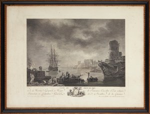 Grabados en acero franceses de Claude Joseph (after) Vernet