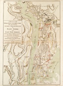 Un plan de las operaciones del ejército del Rey bajo el mando del General Sr William Howe KB en Nueva York.