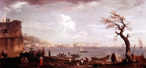 Bahía de Nápoles desde el sur de Claude Joseph Vernet