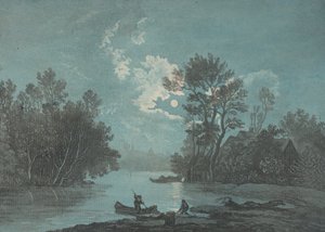 Pescadores a la luz de la luna de Claude Joseph Vernet