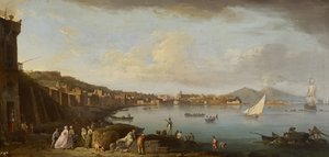 Nápoles, una vista de la bahía desde el sur, c.1742 de Claude Joseph Vernet