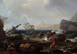 Escena de naufragio de Claude Joseph Vernet
