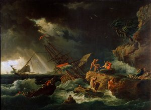Tormenta en el Mar, 1740s de Claude Joseph Vernet