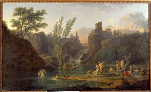 La Mañana, Bañistas. Pintura de Joseph Vernet (1714-1789) 1772 de Claude Joseph Vernet