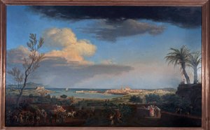 El puerto de Antibes en Provenza visto desde la costa de Claude Joseph Vernet