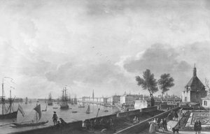 Vista del puerto de Burdeos desde el Chateau Trompette de Claude Joseph Vernet