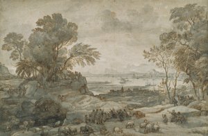 Paisaje con Cristo predicando el Sermón de la Montaña de Claude Lorrain