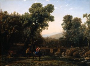 La huida a Egipto (óleo sobre lienzo) de Claude Lorrain (1600 82)