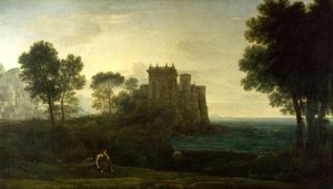 Paisaje con Psique frente al palacio de Cupido o el castillo encantado de Claude Lorrain