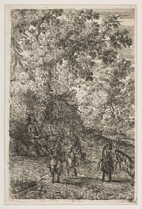 Cuatro cabras Sección izquierda de Las cabras de Claude Lorrain