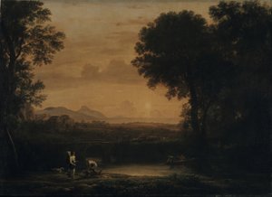 Paisaje con Tobías y el ángel, 1663 de Claude Lorrain