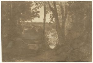 Paisaje con vista a través de los árboles de Claude Lorrain