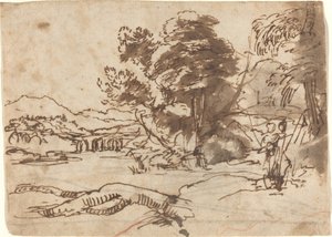 Paisaje fluvial de Claude Lorrain