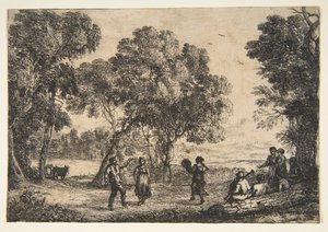 El baile campestre Placa pequeña, ca. 1637