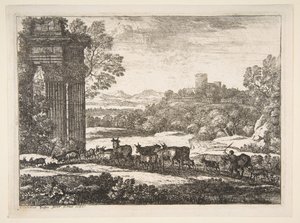 El rebaño regresando en clima tormentoso de Claude Lorrain
