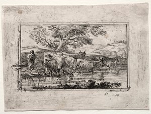 El Rebaño en el Abrevadero de Claude Lorrain