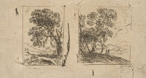 Los dos paisajes, ca. 1630 de Claude Lorrain