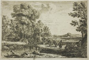 El puente de madera (Rebeca y Eliezer) de Claude Lorrain