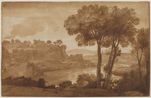 Vista del Acqua Acetosa (recto) de Claude Lorrain