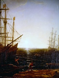 Escena del puerto (detalle) de Claude Lorrain