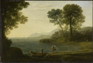 El Embarque de Carlo y Ubaldo de Claude Lorrain